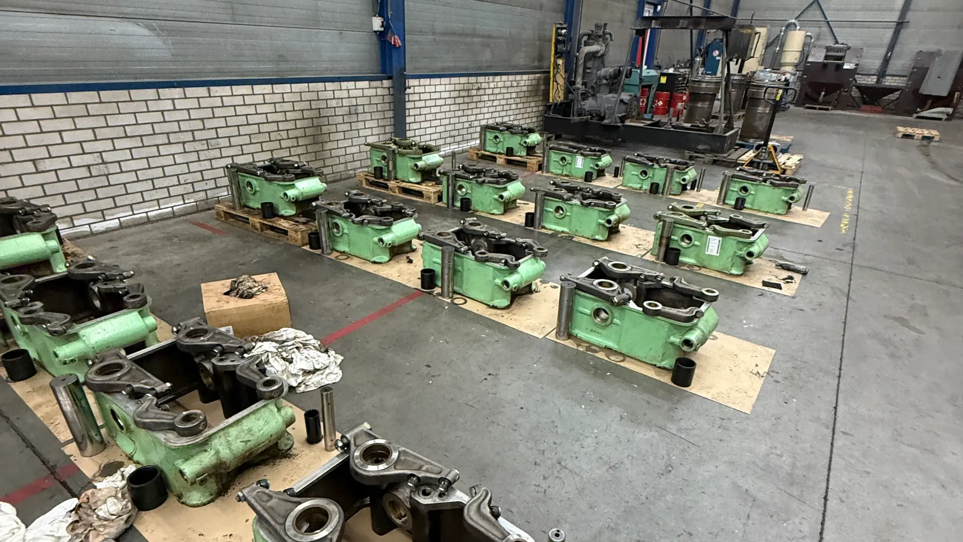 Engine room of a vessel during a service visit